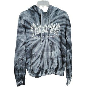 Thrasher, gray tie dye hoodie, adult medium